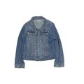 Tractr Denim Jacket: Blue Print Jackets & Outerwear - Kids Girl's Size Large