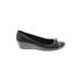 Easy Spirit Flats: Slip On Wedge Work Black Solid Shoes - Women's Size 9 1/2 - Round Toe