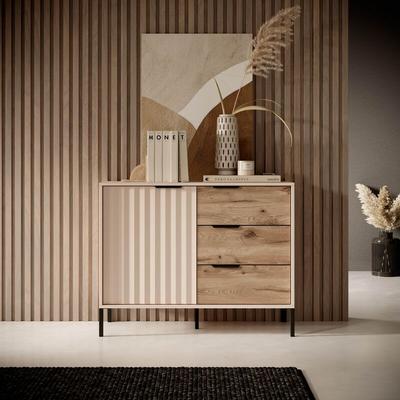 Kommode 100 cm Varo - Sideboard mit Schubladen - Modern, Loft, Wohnizmmer - Möbel vom Hersteller