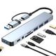 USB 3.0 USB C Hub 8 Port 8 in 1 7 IN 1 4 in 1 Alta velocità Hub USB con USB 3.0 USB 3.0 USB C scheda SD Erogazione di potenza Per Laptop PC Tablet