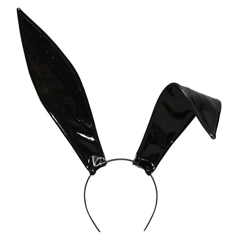 orecchie di coniglio in pelle fascia fatta a mano sexy orecchie da coniglio fascia per capelli pasqua halloween puntelli cosplay accessori per capelli a tema