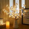 1 Stück weiße Weidenzweiglichter mit 20 LEDs – perfekt für Haus, Garten, Hochzeit, Weihnachten und Feiertagsdekoration – batterielos