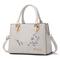 Damen Handtasche Schultertasche Crossbody-Tasche Handtasche PU-Leder Büro Täglich Büro Karriere Stickerei Einfarbig Blumendruck Schwarz Weiß Rote