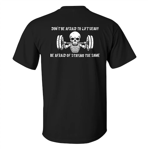 Herren Totenkopfe T Shirt T-Shirt 100% Baumwolle Kurzarm Grafik Hemd Schwarz Bequemes T-Shirt Urlaub Straße Modedesigner-Kleidung Image