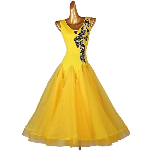 Für den Ballsaal Kleid Applikationen Kombination Kristalle / Strass Damen Ausbildung Ärmellos Chinlon Organza Image