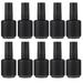 12PCS 15ML Empty Nail Enamel Storage Bottle Glass Hairbrush Nail Polish Bottle