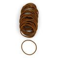 Heliums Thin Hair Elastics .. - Copper - 2mm .. Hair Ties for Fine .. Hair 40 Count 1.75 .. Inch Diameter Medium Hold .. Ponytail Holders