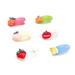 5 PCS Gifts for Household Lip Balm Holder Keychain Hairclips Pin Fruit Strawberry