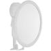 Suction Cup Mirror Wall Mirror Vanity Mirror Shower Mirrors Shower Shaving Mirror Shower Mirror Shaving Mirror for Shower Hook Mirror Care White Plastic Man