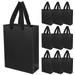 10 Pcs Solid Color Shopping Bag Black Favor Bags Decor Major Paper