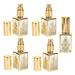 5 Pcs Perfume Travel Spray Bottle Exquisite Fragrance Retro Glass Empty Golden Aromatherapy