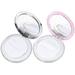 Powder Puff Storage Box Plastic Mirror Makeup Case Organizer Travel 2 Sets Elastic Blenders Blush for Cheeks