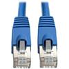 Eaton Tripp Lite Series Cat6a 10G Snagless Shielded STP Ethernet Cable (RJ45 M/M) PoE Blue 1 ft. (0.31 m)
