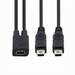 Xiwai Mini USB 2.0 Female DC 5V to Dual Mini USB 5Pin Male Splitter Extension Charge Cable