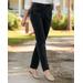 Blair Women's Stretch Wide-Wale Corduroy Fly-Front Pants - Black - 6PS - Petite Short