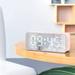 Oneshit Bluetooth Audio in Clearance Digital Clock With Bluetooth Speaker Alarm Clock With Alarms Mirror LED Display Bluetooth V5.0 TFCard