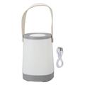 2024 Lantern Bluetooth Speaker HiFi Rechargeable Radio Function Outdoor Wireless Speaker with LED Ambient Light Handle Gray