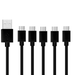 OEM USB C Cable 5 Pack 4FT Fast Charging Cable For Motorola Moto Z Play - Black (US Version with Warranty)