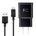 Samsung Galaxy S6 Adaptive Fast Charger Micro USB 2.0 Charging Kit [1 Wall Charger + 5 FT Micro USB Cable] Dual voltages for up to 60% Faster Charging! Black