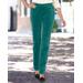 Blair Women's Stretch Wide-Wale Corduroy Pull-On Pants - Green - 16P - Petite