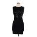 Forever 21 Casual Dress - Bodycon Crew Neck Sleeveless: Black Solid Dresses - Women's Size Medium