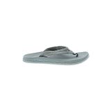 Chaco Flip Flops: Gray Print Shoes - Women's Size 9 - Open Toe