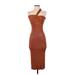 House of Harlow 1960 Cocktail Dress - Bodycon Plunge Sleeveless: Brown Solid Dresses - Women's Size Small