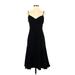 BCBGMAXAZRIA Casual Dress - Party V Neck Sleeveless: Black Print Dresses - Women's Size 4