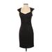 Zara Basic Casual Dress - Sheath V Neck Sleeveless: Black Print Dresses - Women's Size Small
