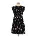 Free People Casual Dress - Mini High Neck Sleeveless: Black Print Dresses - Women's Size X-Small