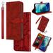 Samsung S20 Case Galaxy S20 Wallet Case Magnetic Closure Embossed Tree Premium PU Leather [Kickstand] [Card Slots] [Wrist Strap] Phone Cover For Samsung Galaxy S20 Red