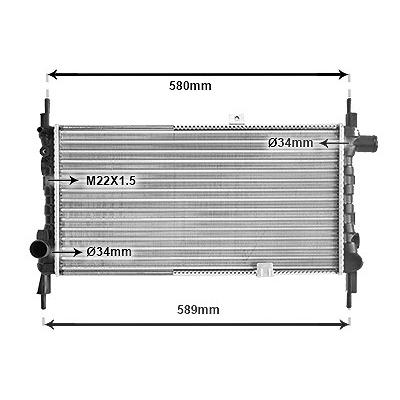 Van Wezel Kühler, 530 x 285 mm ohne Klima [Hersteller-Nr. 37002063] für Opel Image