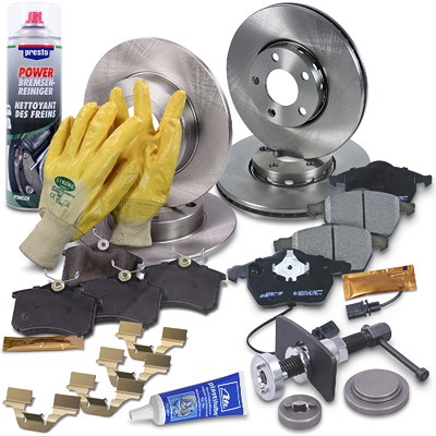 Bestprice Bremsscheiben + Bremsbeläge Hinten + Vorne [Hersteller-Nr. 34008170] für Audi Image