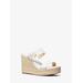 Michael Kors Lucinda Leather Wedge Sandal White 6