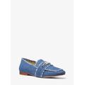 Michael Kors Tiffanie Frayed Denim Loafer Blue 7.5