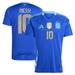 Men's adidas Lionel Messi Blue Argentina National Team 2024 Away Replica Player Jersey