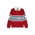 Moncler Kids Logo-print Cotton Polo Shirt (8-10 Years) - Red - 10A (10 Years)