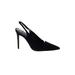 Nine West Heels: Pumps Stiletto Cocktail Party Black Solid Shoes - Women's Size 8 - Pointed Toe