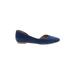 Gianni Bini Flats: Slip On Chunky Heel Casual Blue Print Shoes - Women's Size 7 - Almond Toe