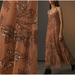 Anthropologie Dresses | Anthro Maeve Sequined Tulle Tiered Slip Dress Maxi Brown Black Small Petite New | Color: Brown/Gold | Size: Sp