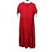 Madewell Dresses | Madewell Red Cotton Multi Tiered Prairie Dress Broderie Anglaise Lined S Euc | Color: Red | Size: S
