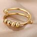 Free People Jewelry | Galactic Adjustable Beaded Ring | Color: Gold | Size: Os