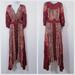 Free People Dresses | Free People Printed Bohemian Maxi Dress Flaws | Color: Orange/Red | Size: L