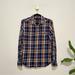 American Eagle Outfitters Tops | American Eagle Outfitters Blue Yellow Orange Plaid Flannel Button Down Shirt | Color: Blue/Orange | Size: S