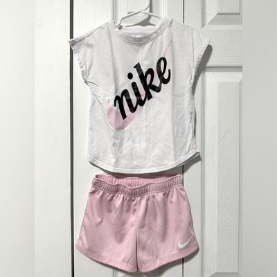 Nike Matching Sets | Nike Kids Two Piece Set T-Shirt With Shorts Size S 4-5yrs Old | Color: Pink/White | Size: 5tg