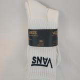 Vans Accessories | New Vans Socks Kid’s Classic Crew 3 Pair Pack Size 1-6 White Nwt | Color: Black/White | Size: 1-6