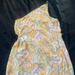 American Eagle Outfitters Dresses | Ae Paisley One Shoulder Cut-Out Mini Dress - Size Large | Color: Orange/Yellow | Size: L