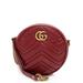 Gucci Bags | Gucci Matelasse Leather Gg Marmont Round Mini Shoulder Bag | Color: Red | Size: 7.00" (L) X 2.00" (W) X 7.00" (H)