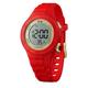 ICE-WATCH, Ice Digit Red Gold 021620 Kinderuhr (Unisex) mit Polyamid-Armband, Rot (klein)