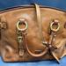 Dooney & Bourke Bags | Dooney & Bourke Medium British Tan Florentine Zip Domed Satchel Handles & Strap | Color: Tan | Size: Os